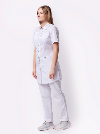 Блуза медицинская женская «Сафари», белый  